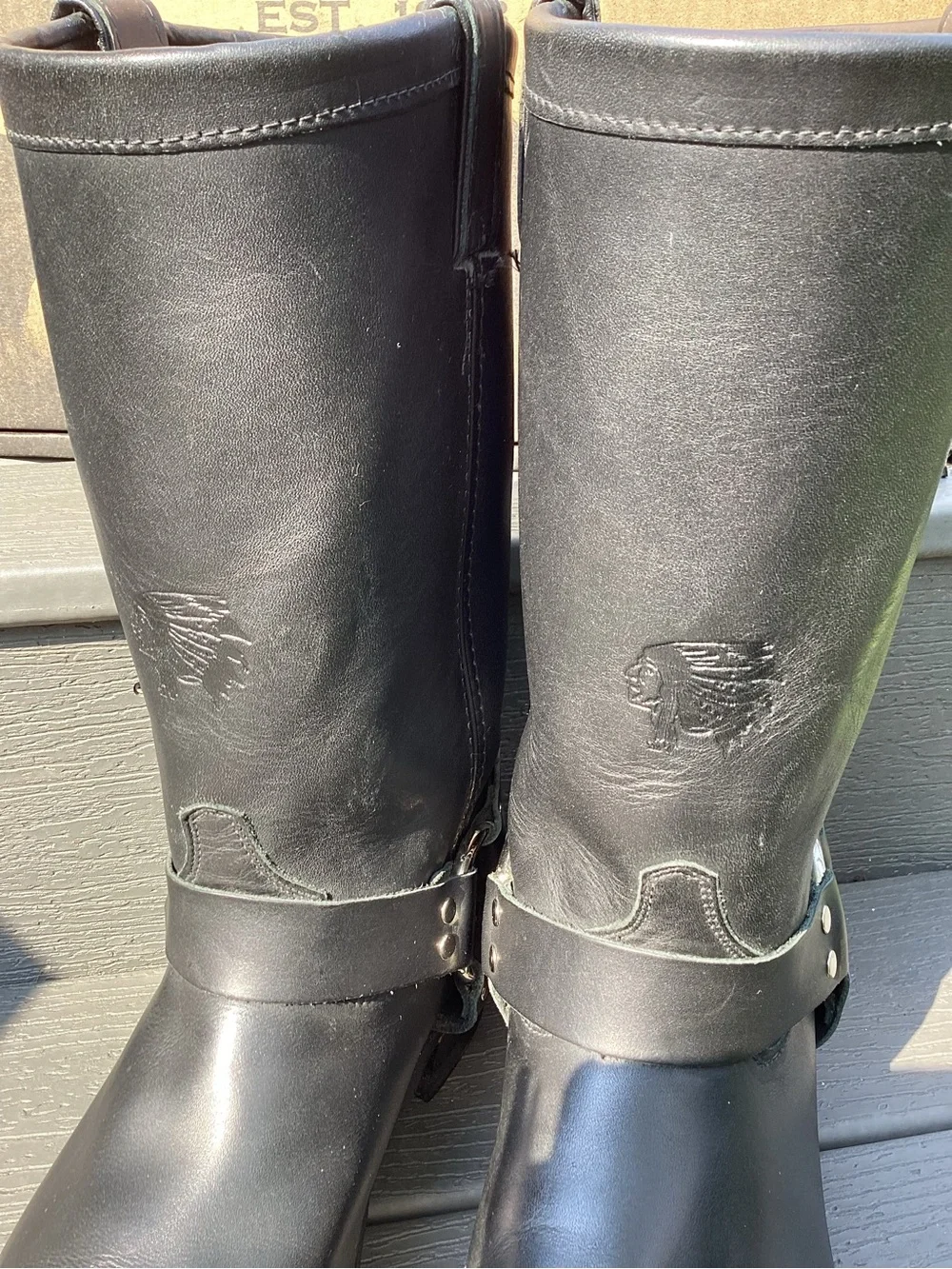 Chippewa 10.5D Model #27868 Black Leather Harness Motorcycle Boots